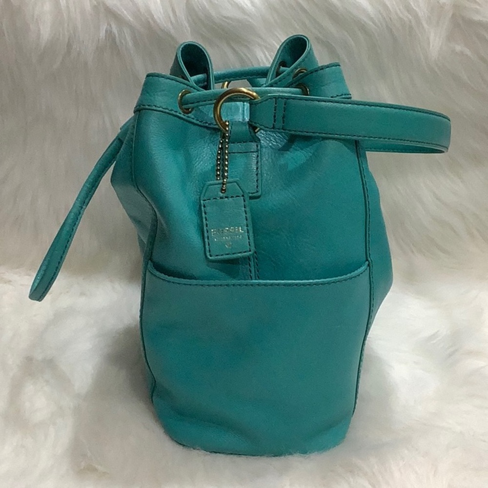 Like New Fossil “Tessa” Drawstring Shoulder Bag - image 4